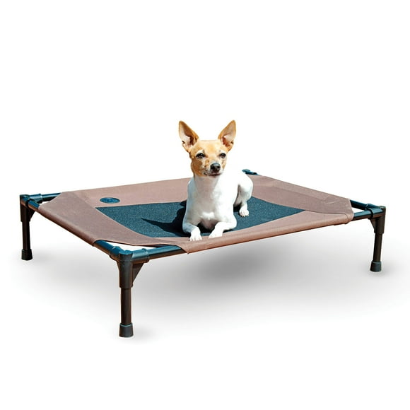 K&H Pet Products Original Pet cot Elevated Dog Bed chocolateBlack Mesh Medium 25 X 32 X 7 Inches