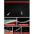 thumbnail image 2 of BLUEWING Fishing Rigs HI-LO Rig Bucktail Flash Series Bucktail Mylar Flash Teaser Rig Snapper Rig with Stainless Steel Hook Red, 2 of 5