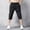 Black, variant on Men Loose Summer Quick Dry Cool Capri Pants Straight Leg Slacks Long Beach Shorts Sports Big and Tall Size M-5XL Black