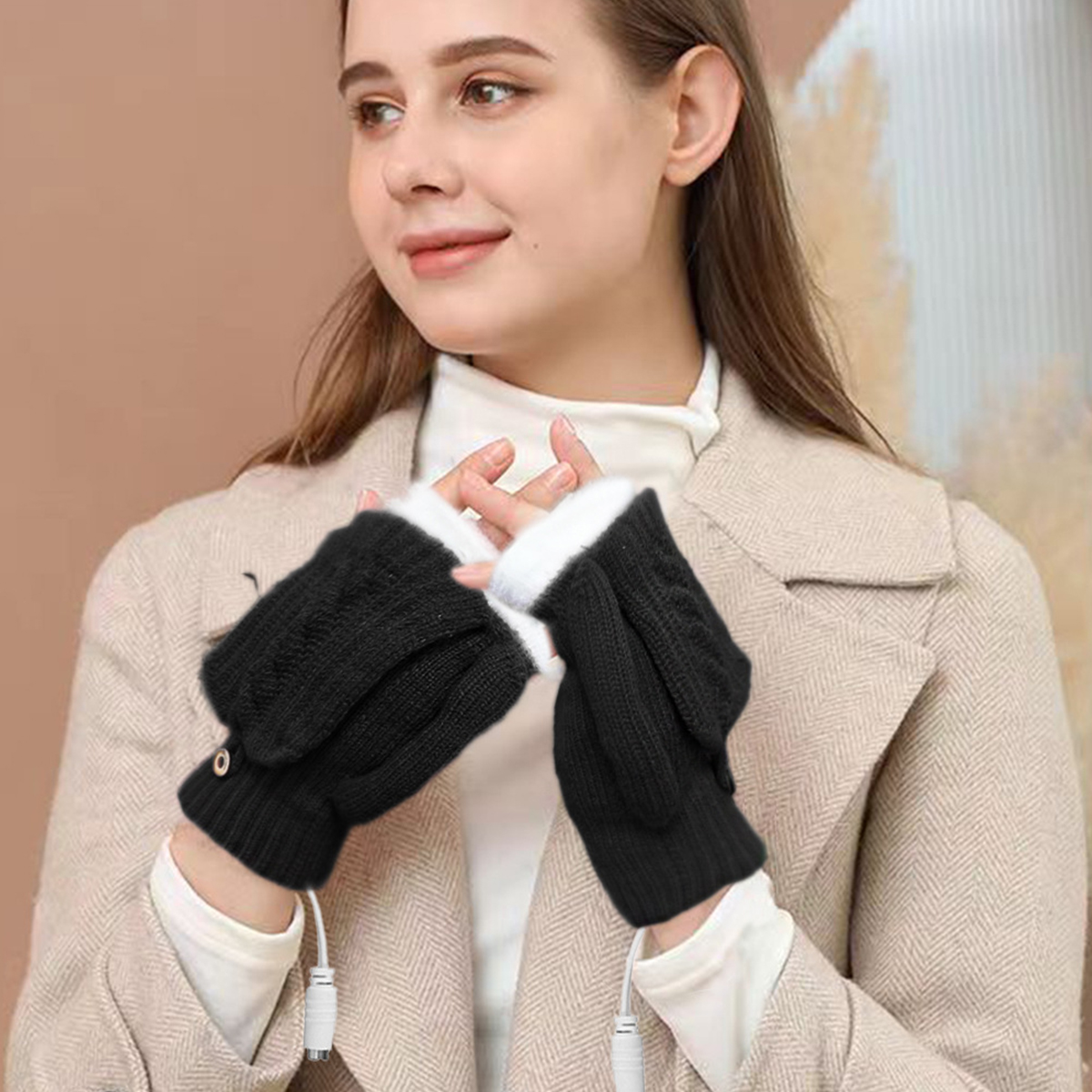 THRENS Electric Heating Gloves USB Charging Double Side Heating Gloves