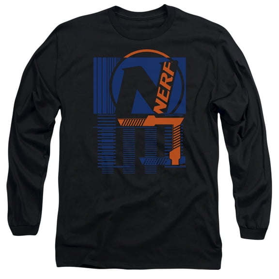 Nerf Grid Long Sleeve Adult 18/1 T-Shirt Black