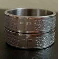 thumbnail image 4 of K-KED 30x Jeremiah 29:11 Etch Cross English Bible Lord's Prayer Stainless Steel Rings, 4 of 5