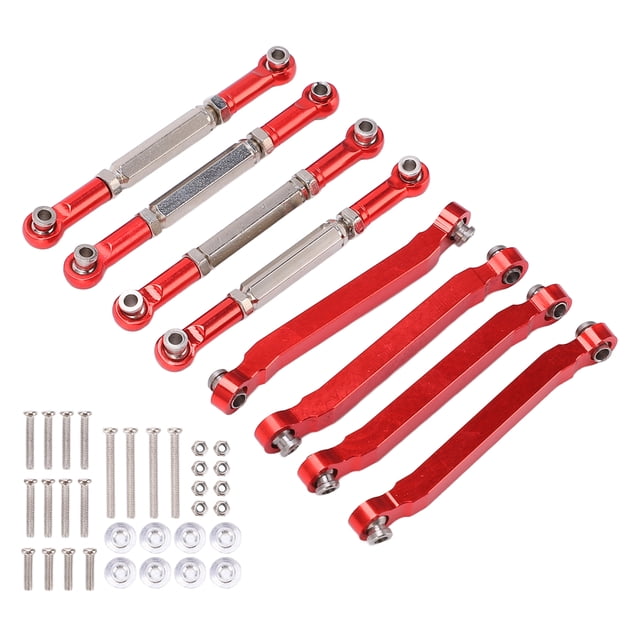 Varillas de tracción de metal, 8 piezas de tracción de coche RC Varillas de tracción de chasis de metal RC Varillas de conexión de metal de coche RC adaptadas para la perfección