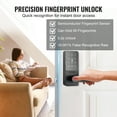 thumbnail image 4 of VEVOR Serrure Intelligente, Bouton de Porte Intelligent 5-en-1, Pêne Dormant à Empreinte Digitale avec Contrôle par Application, Serrure de Porte Sans Clé avec Poignée, Serrure Intelligente Bluetooth, 4 of 9