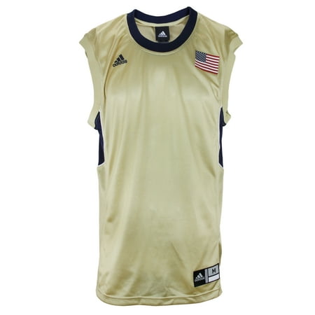 Adidas Men's Blank Basketball USA Flag Sleeveless Performance Jersey, (Best College Basketball Player Jerseys)
