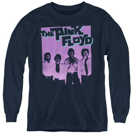 Pink Floyd Paint Box Youth Long Sleeve T-Shirt Tee Navy