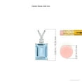 thumbnail image 3 of ANGARA Natural 1.35 ct Aquamarine Solitaire Pendant with Diamond in 14K White Gold for Women (Size-8x6mm) | March Birthstone, Anniversary, Jewelry Gift for Women | Natural Aquamarine Necklace, 3 of 7