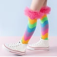 thumbnail image 3 of Kids Girls Knee High Socks Gift Long Crazy Silly Tall Funny Boot Child Fun Socks, 3 of 4
