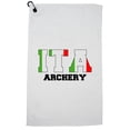 thumbnail image 1 of Italy Archery - Olympic Games - Rio - Flag Golf Towel with Carabiner Clip, 1 of 5