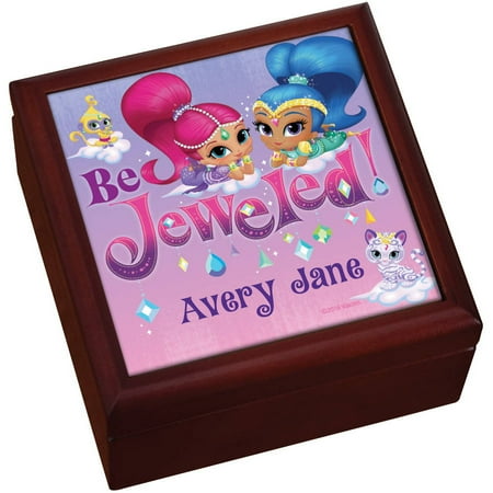 Decorative Jeweled Box - Personalized Shimmer and Shine Be Jeweled Keepsake Box, Pink