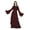 Maroon, variant on Bimba Traditional Muslim Abaya Dresses For Women Bell Sleeves Islamic Prayer Dress With Hijab