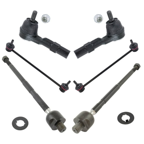 TRQ 6 pc Steering & Suspension Kit Inner Outer Tie Rods Sway Bar End Links New PSA63537