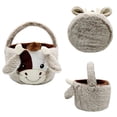 thumbnail image 6 of Jierger Cow Basket Bags, Plush Buckets with Plush EarTote, Gift Bags for Cow Theme, Candy Gifts Storage and Home Decorations, Cute Animal Shaped Baskets, 6 of 9