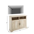 thumbnail image 5 of Walker Edison Two-Door Corner TV Stand for TVs up to 50", White Oak, 5 of 23