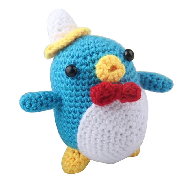 Juguetes Para Niños Los Principiantes Aprenden A Crochet Para Dibujos Animados En Forma De Pingüino En Forma De Juguetes De Peluche Que Hacen Pu Baoblaze DIY Penguin Doll Crochet Kit