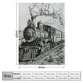 thumbnail image 4 of Sheronv Train Engine Warm Lightweight Fleece Blanket Soft Blanket for All Seasons, Perfect for Living Rooms Sofa Decor and Cow Gifts 60x80in, 4 of 6