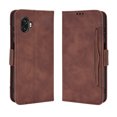 thumbnail image 1 of Case for Samsung Galaxy XCOVER 6 PRO Cover Adjustable Detachable Card Holder Magnetic closure Leather Wallet Case - Brown, 1 of 5