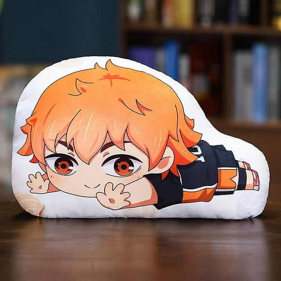 Anime Double Sided Stuffed Plush Toy Haikyuu Sofa Cushion Pillow Shoyo Hinata Tobio Kageyama Kei Tsukishima Manga Special Shaped
