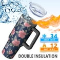 thumbnail image 5 of OBREWU Pioneer Flower Tumbler with Handle and Lid,Pioneer Flower 40oz Double Wall Vacuum Insulated Tumbler,Cups Gift for Women and Men, 5 of 7
