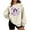 Beige, variant on Christmas Sweatshirts for Women Thin Fleece Crew Neck Print Loose Long Sleeve Sweatshirt Tunic Tops
