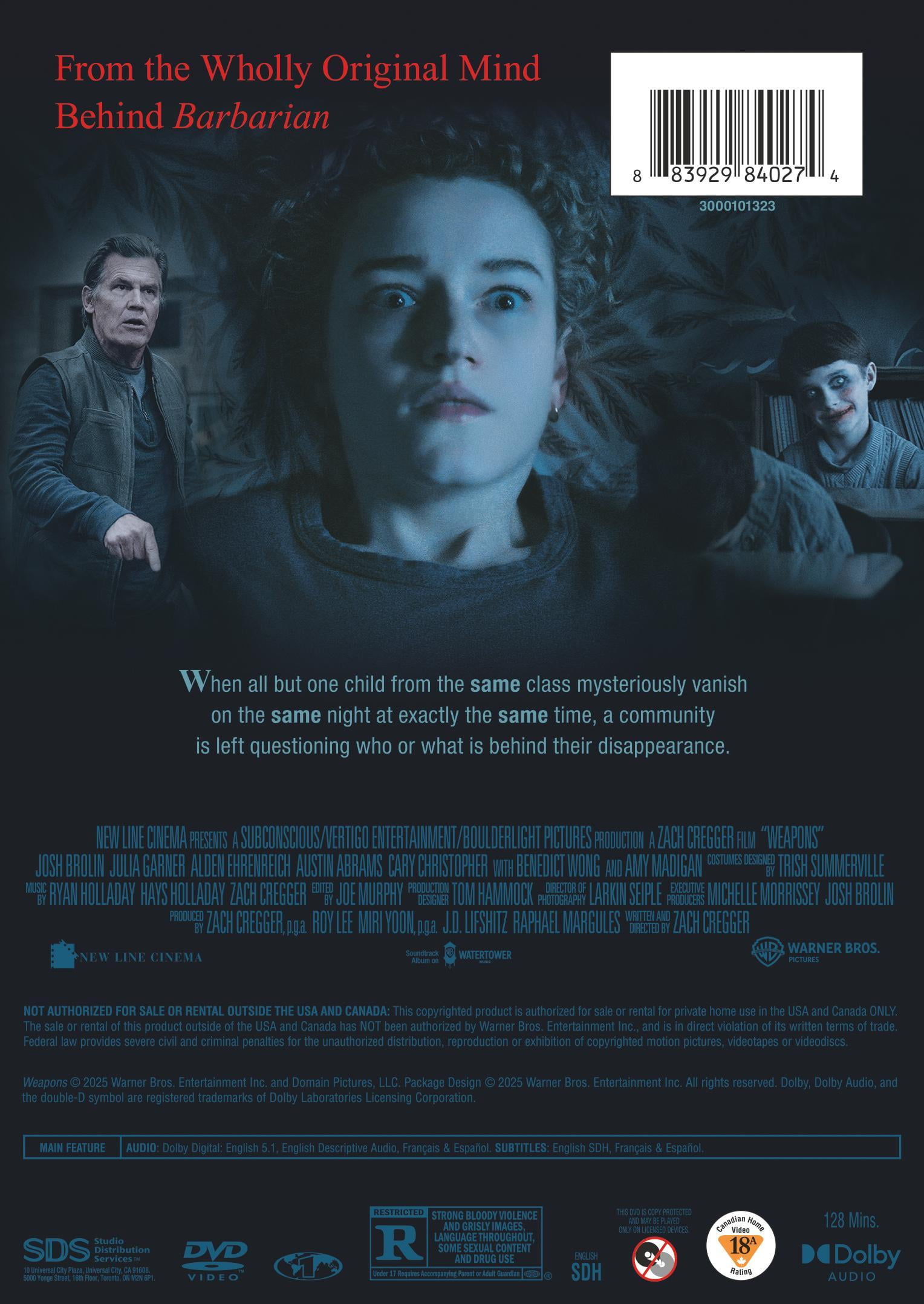 Weapons (DVD), Horror, Warner Bros.