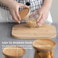 thumbnail image 5 of Glass Jars with Bamboo Lids,Glass Food Storage Jars with Wood Lids for Pantry-5 Pack, 5 of 6