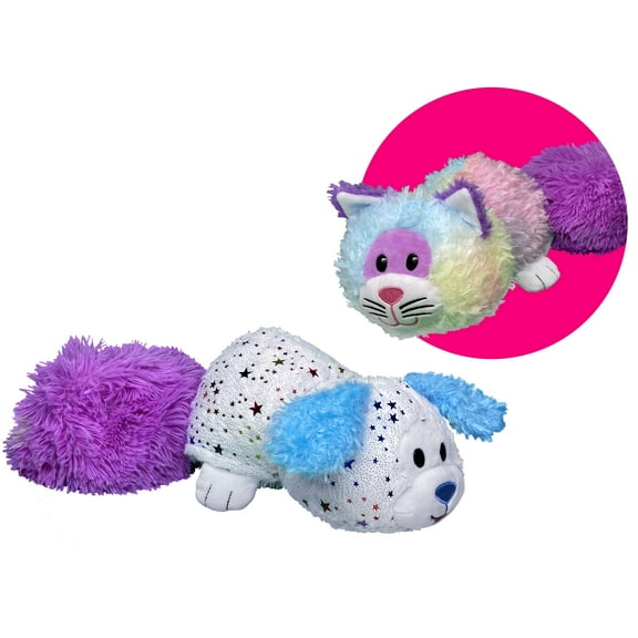 FlipaZoo Magic Tails Sparkle Puppy to Rainbow Unicorn 11in Plush Toy