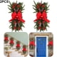 thumbnail image 1 of Guirnaldas Artificiales Con Piñas Y Campanas Lazo para Ventana  Pared Puerta 2 Uds., 1 of 8