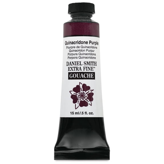 Daniel Smith Extra Fine Gouache - Quinacridone Purple, 15 ml Tube