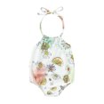 thumbnail image 2 of Kmbangi Tie-up Flower/Lemon/Leopard/Flamingo/Leaf Print Halter Swimsuit, 2 of 9