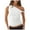 White, variant on Beach Vacation Clothes for Women Cobalt Top Women Date Night Tops for Camisole Juniors Control Shirt Crop Spandex Closet Staples Workout Day of The Tops Dance Top Crop Workout Compression Brown L