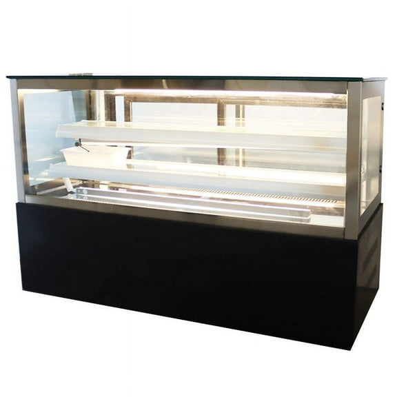 PreAsion Refrigerated Cake Display Cabinet Right Angle Bakery Showcase with Humidifying Function 220V