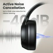Noise Canceling Headphones, Wireless Bluetooth Headphones with Clear Mic, Comfort Fit, Deep Bass Over Ear Headphones Foldable for Travel Home Office Sport