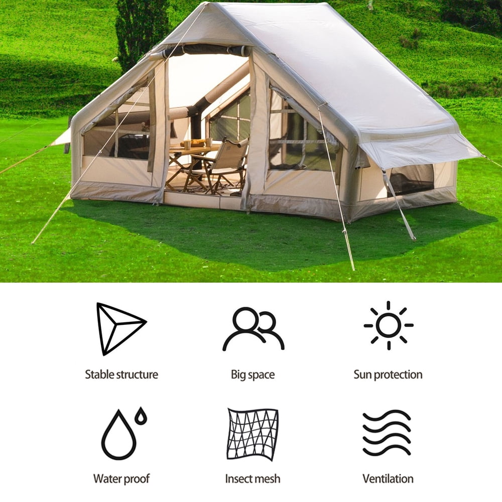 Tente Gonflable 8 Personnes Glamping Imperméable - Qurious_Corner