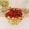 thumbnail image 4 of Gold Glass Fruit Tray Handcraft Multipurpose Candy Plate With Alloy Base Alloy Base For Display Flowers, 4 of 5