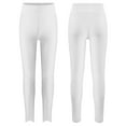 thumbnail image 5 of iiniim Kids Girls Ice Skating Tights Figure Skating Pants Skate Practice Leggings Competition Performance Size 6-16 White 6, 5 of 7