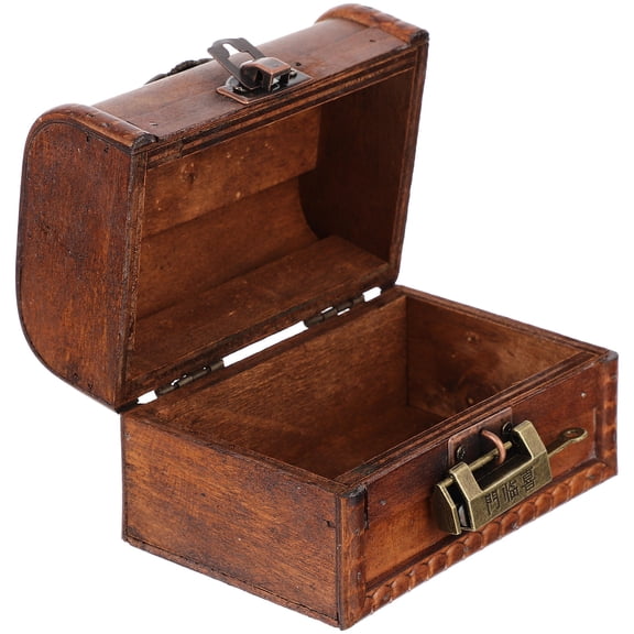 LOLIPPYY Wooden Jewelry Organizer Box Coffee Vintage Storage Case for Home Decor