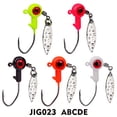 thumbnail image 2 of 5pcs Weedless Jig Head Hooks - Perfect for Catching More Fish, Lead Head Weighted Hook, Fishing Tackle, Available in 1.4g/1.6g/3g Sizes, 2 of 9