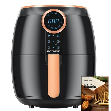 Rozmoz Air Fryer  5.2Qt Electric Air Fryer Cooker with Digital Touchscreen  8 Preset Modes  Air Fryer Cookbook