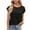 Black, variant on Ashosteey Women's Short Sleeve Top Round Neck Solid Tunic Summer Casual Blouse 2024 Basic Fashion summer Tee with Pocket
