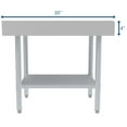 thumbnail image 7 of 30" x 24" 16-Gauge Stainless Steel Equipment Stand with Galvanized Undershelf EQT-163024., 7 of 7