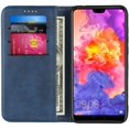 thumbnail image 2 of IBAOLE for Huawei P30 Pro Wallet Case, Premium PU Leather Flip Folio Case,Magnetic Closure，Stand Function with Card Slots/Cash for Huawei P30 Pro-Black Blue001 Huawei P30, 2 of 8