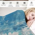 thumbnail image 3 of Orinice Blue and White Warm Lightweight Blanket Soft Fleece Throw Blanket for All Seasons - Ideal Cow Gifts for Living Rooms Sofa Decor - Flannel Material Blanket for Bed 60x80in, 3 of 6