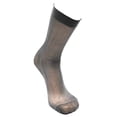 thumbnail image 7 of 3-Pack Mens Mid Calf Sheer Silk Nylon Dress Socks (Iron Grey (Style 2)), 7 of 7