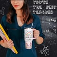 thumbnail image 3 of Teacher 40 oz Tumbler Appreciation Gifts for Women with Handle Insulated Stainless Steel Thank You Teacher Travel Coffee Mug with Lid and Straw Gifts, 3 of 6