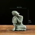 thumbnail image 6 of Buddha Garden Statue Fish Tank Decoration Mini Buddhism Figurine Desk Tablescape Decor Home Zen Statue Green Sandstone Thailand, 6 of 10