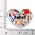 thumbnail image 3 of Study Style Opaque Acrylic Sided Pendants Heart with Word Teacher Colorful 32.5x40x2.4mm Hole: 2.1mm DIY, 3 of 3