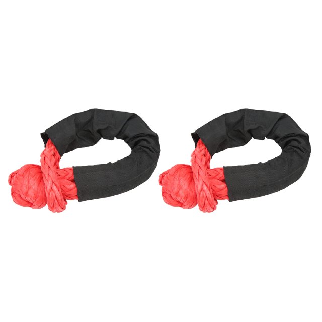 Soft Shackles, 2Pcs Synthetic Road Recovery Rope Shackle With Sleeves, For Sailing SUV ATV Truck , 77161 Lbs Breaking Strength