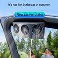 thumbnail image 3 of Riwesomey Ventilador de refrigeración para coche, 3 cabezales montados, enfriador Interior automático de verano, clima cálido, circulación de aire, Paneles de instrumentos para automóviles Blanco Riwesomey  VI016028-02B, 3 of 6