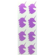 Royal Green Magical Unicorn Decoration Stickers for Kids Arts and Crafts in Pastel Purple - 80 Pack